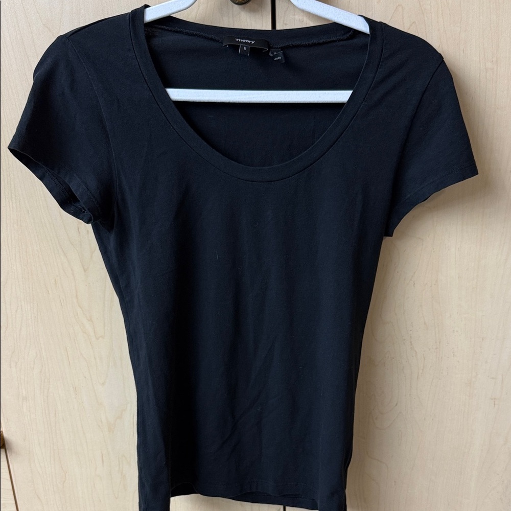 Theory Black Short Sleeve Women's Tee